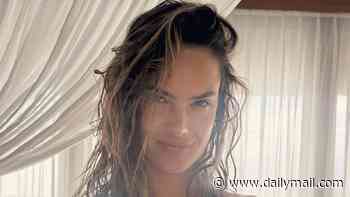 Alessandra Ambrosio shows off HUGE engagement ring 'worth $500K' in sizzling string bikini snaps with fiance Buck Palmer