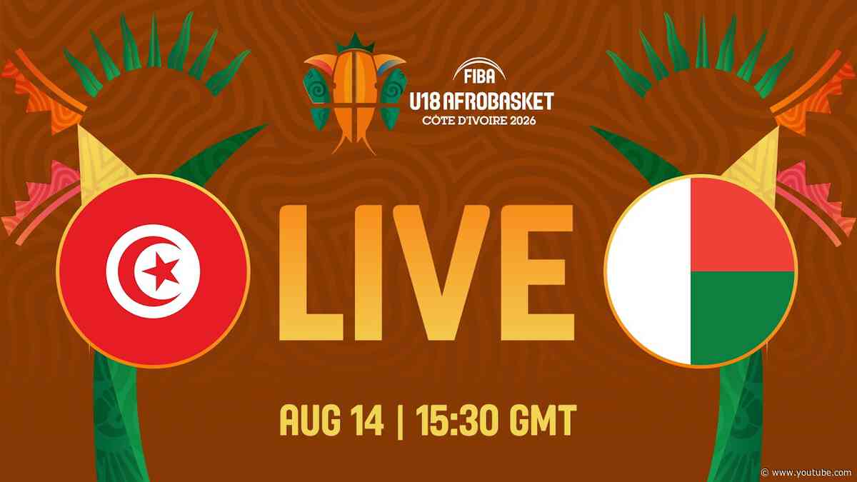 LIVE - Tunisia v Madagascar | FIBA U18 AfroBasket 2026 | Classification 5-8