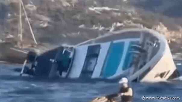 Luxury $9 million yacht caught on camera sinking off coast, days after delivery to owner