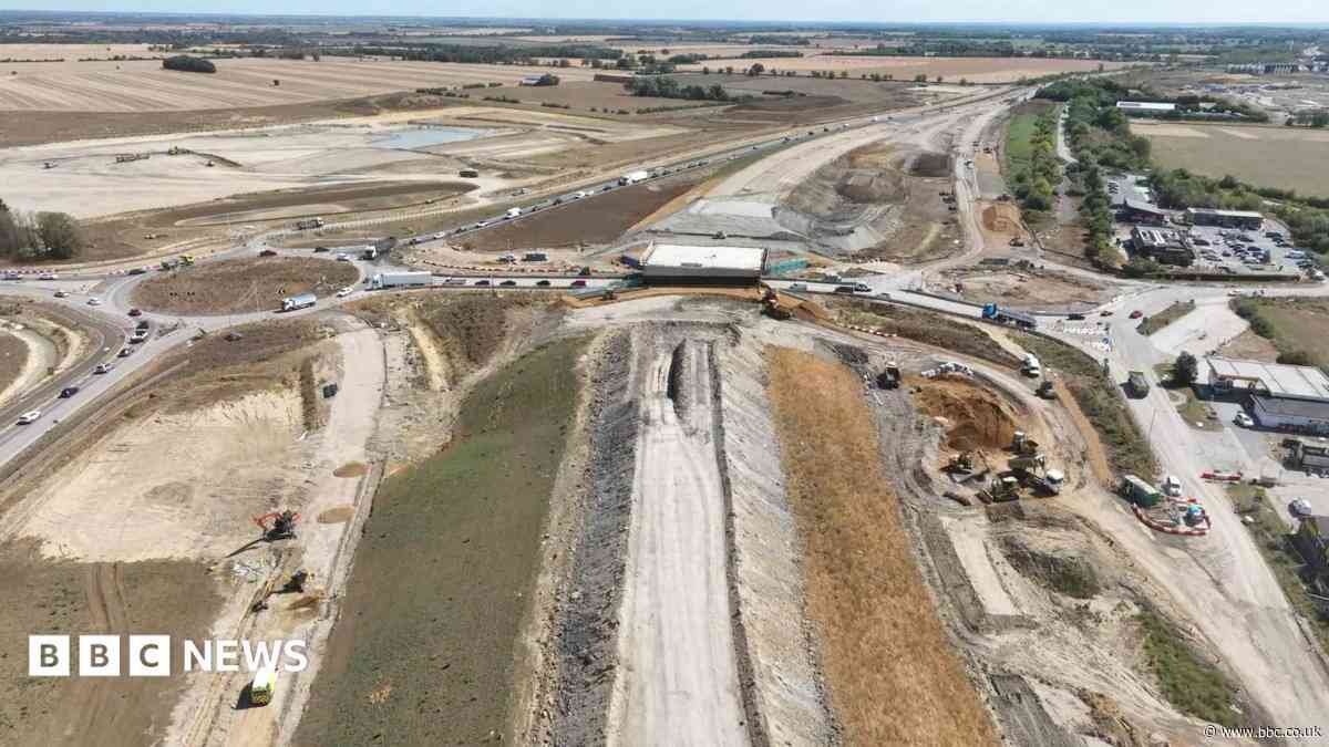 Drone footage shows progress on new 10-mile road