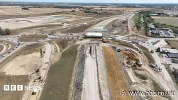 Drone footage shows progress on new 10-mile road