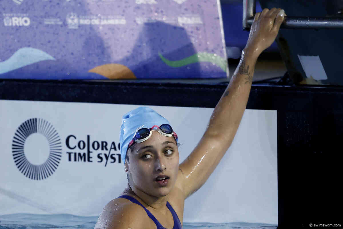 18 Yr Old Agostina Hein Lowers Own South American Record To 4:32.54 In The 400 IM En Route To Bronze