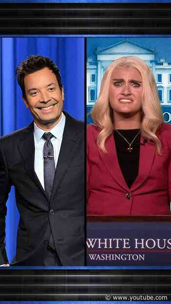 Karoline Leavitt is stepping down from her role as White House press secretary. #FallonTonight