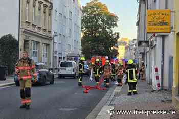 Brand in der Plauener Innenstadt: Sechs Menschen über Drehleiter gerettet