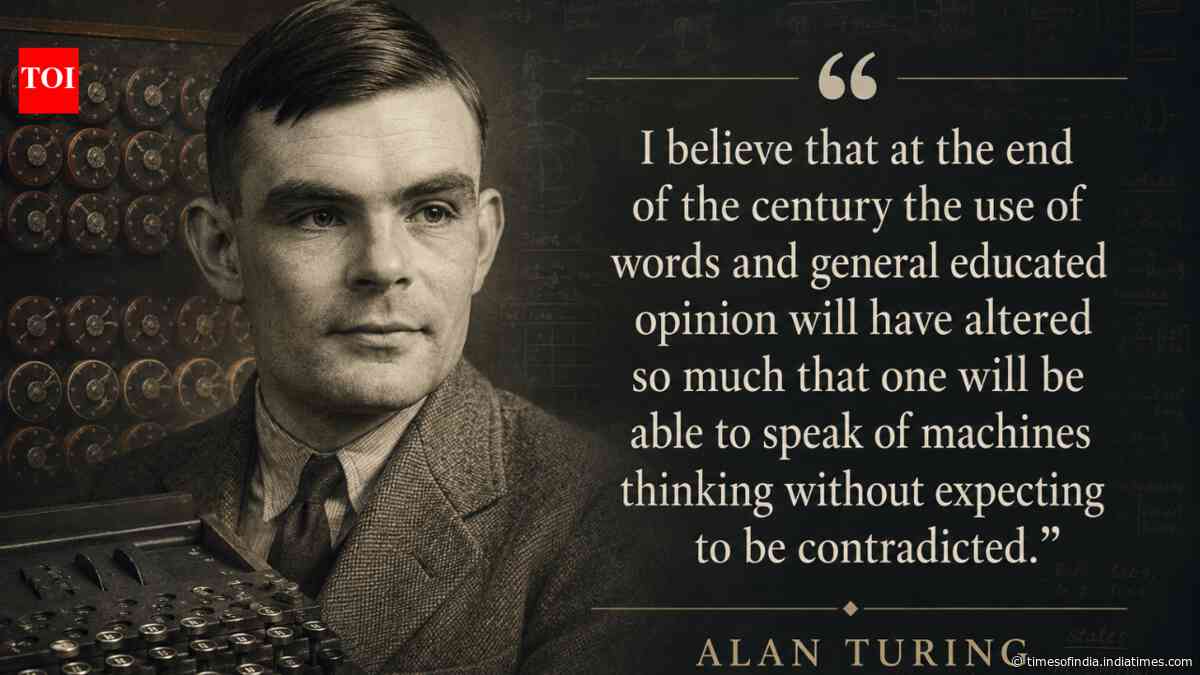 Quote of the day by Alan Turing: "I believe that at the end of the century.."