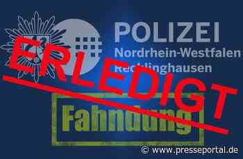 POL-RE: Marl: Fahndung nach Jugendlicher erledigt