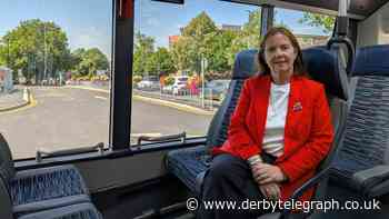 Mayor visits Swadlincote to hail saved bus route - amid traffic chaos causing 45-minute delays
