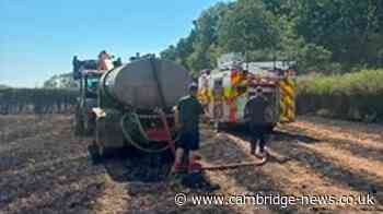 Homes lose power after Cambridgeshire field fire