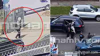 Aussie grandpa, 81, caught on camera making the slowest getaway ever after allegedly trying to shoot a 23-year-old