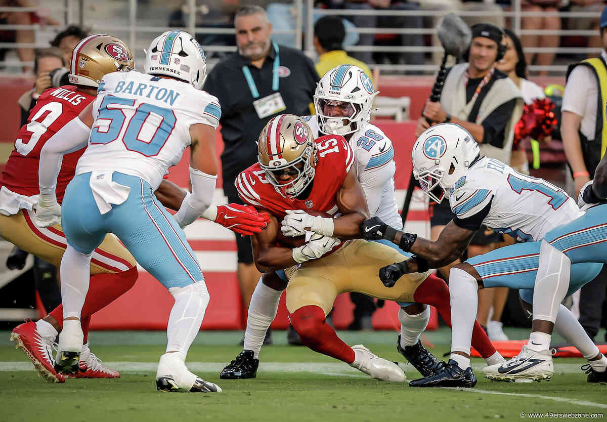 49ers rookie WR De'Zhaun Stribling stars in preseason opener, outshining Titans' Carnell Tate