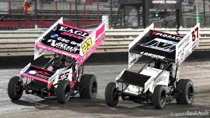 Kyle Larson Passes Garet Williamson Late For Knoxville Prelim Win