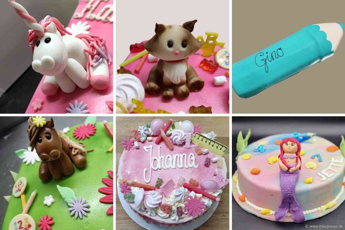 Pikachu, Einhorn und Dino: Wer von Freiberg bis Penig auf der Torte zum Schulanfang sitzt