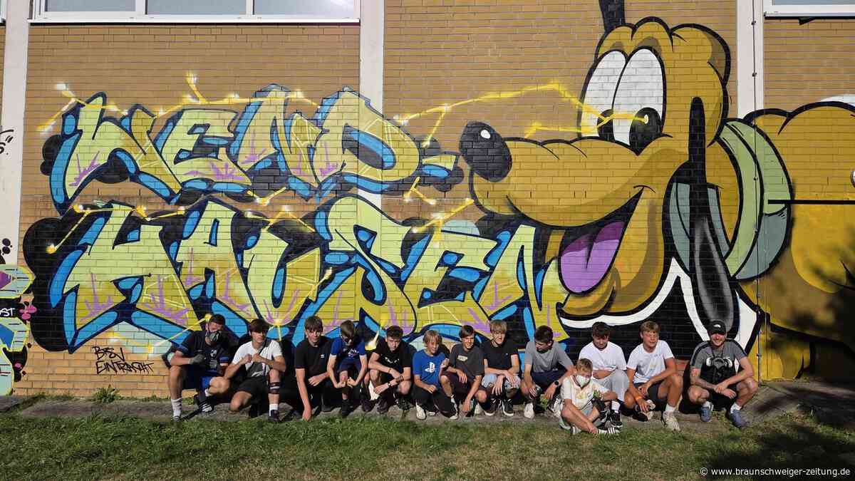 Legale Graffitis im Kreis Helmstedt: An dieser Wand in Wendhausen sind sie willkommen