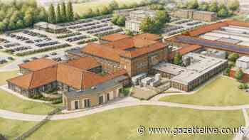 Artist drawing of new 'discharge lounge' extension plan at University Hospital of North Tees