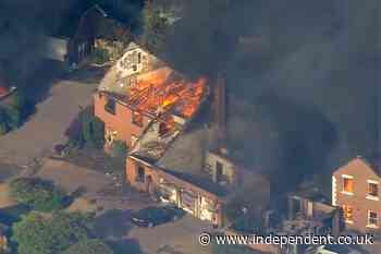 Pictured: Residents told to ‘stay away’ as 19 people hospitalised in huge West Midlands fires