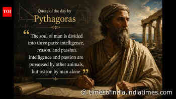 Quote of the day by Pythagoras: "The soul of man is divided into three parts.."