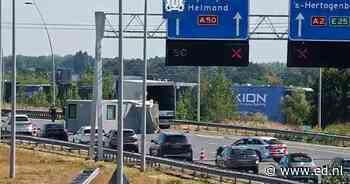 Vrachtwagen verliest bouwkeet op A2 bij Eindhoven, snelweg dicht richting Den Bosch
