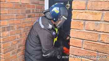 Six arrested after weapons, cash and suspected drugs seized in Tyneside police raids