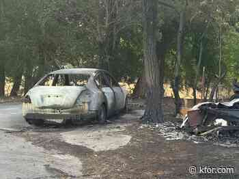 Wildfire leaves damage behind in NW Oklahoma City