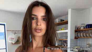 Bikini-clad Emily Ratajkowski shows off sculpted figure in tiny polka dot look