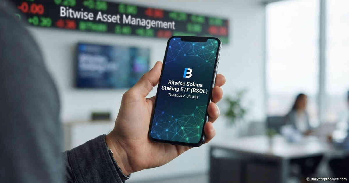 Bitwise Asset Management explores tokenized Solana ETF shares with Superstate