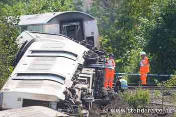 Two seriously injured in train derailment not in life-threatening condition
