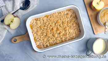 Apfelkuchen für Faule: Dieser knusprige Crumble gelingt mit nur wenigen Handgriffen