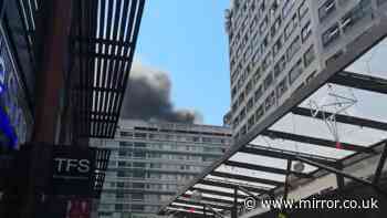 Wembley hotel fire: Smoke rises near Wembley Stadium as six engines scrambled