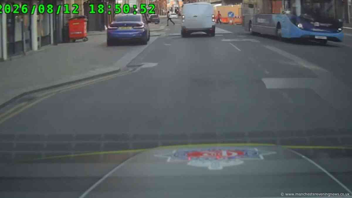 Stolen van's reckless 100mph attempt to escape police that left cyclist injured