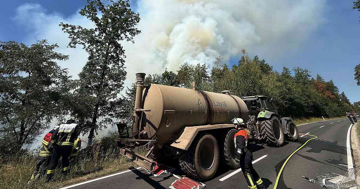 Waldbrand bei Oberhaid: 300 Einsatzkräfte kämpfen mit den Flammen