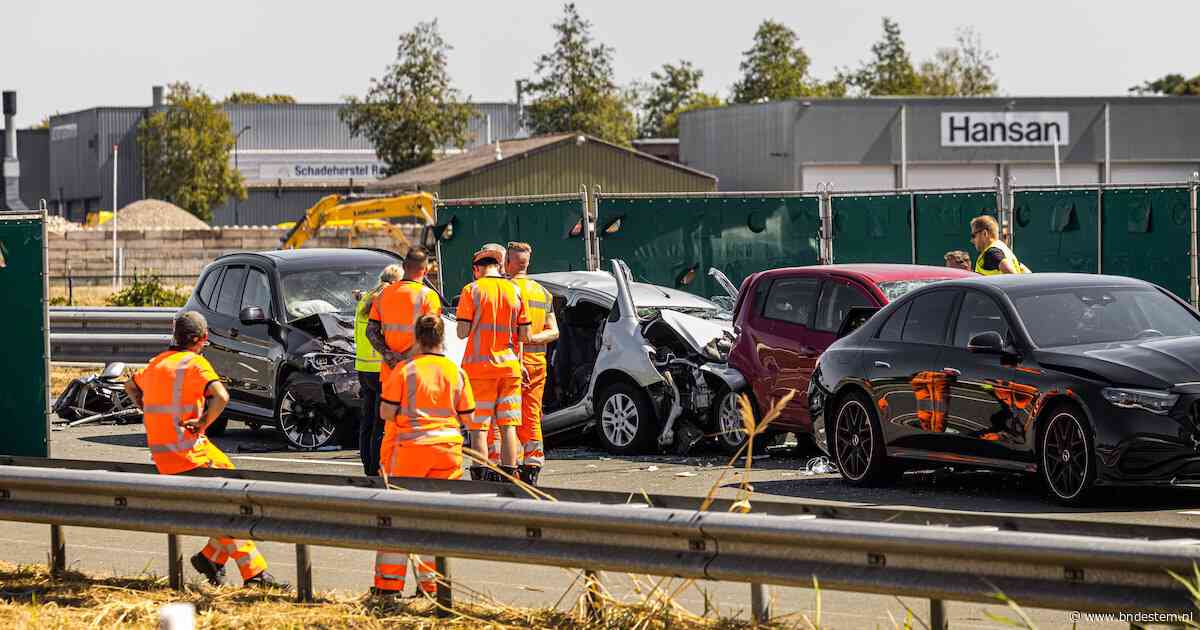 Hoe een file achter een colonne trekkers op de A59 eindigde met twee doden en zes gewonden