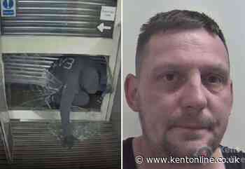 Footage shows ‘smash and grab’ burglar breaking into various shop fronts before dramatic arrest