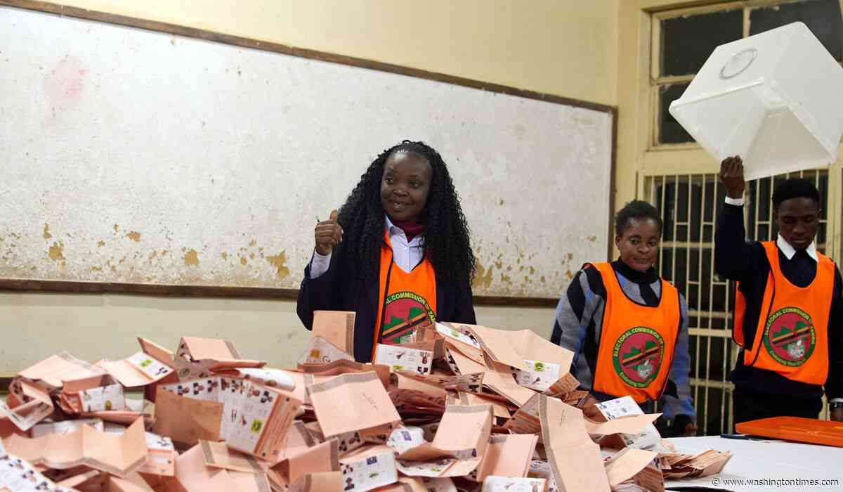 Zambia suspends vote counting in election over reports of violence and the theft of ballot papers