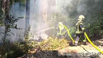 Brandstiftung in Kiefersfelden? Illegale Mülldeponie im Wald geht in Flammen auf