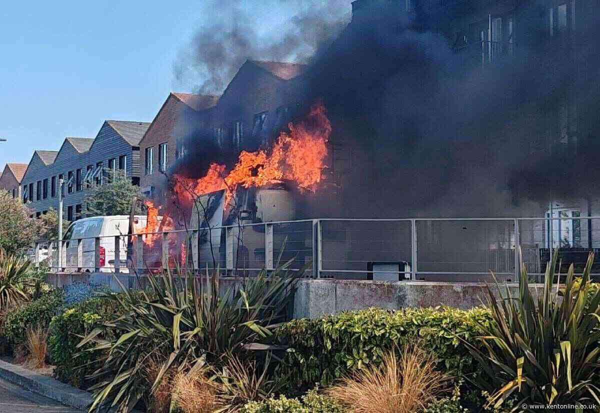 ‘Within minutes the whole van was alight’: Firefighters called to blaze outside riverside homes