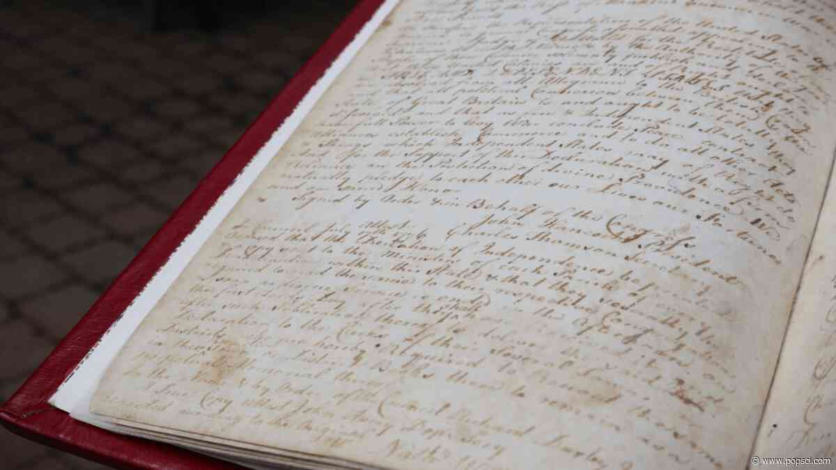 Handwritten copy of the Declaration of Independence discovered in Maine