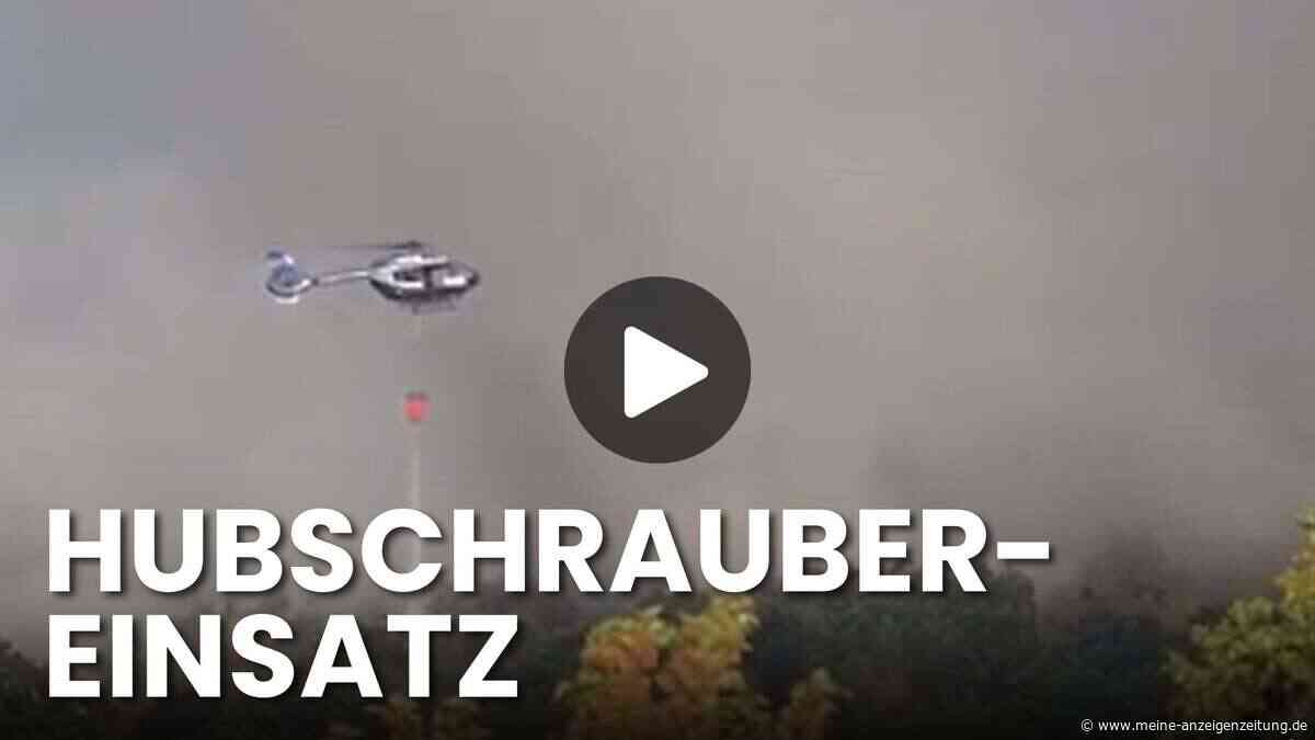 Großeinsatz gegen Waldbrand: Löschhubschrauber unterstützen Kampf gegen Feuer in NRW