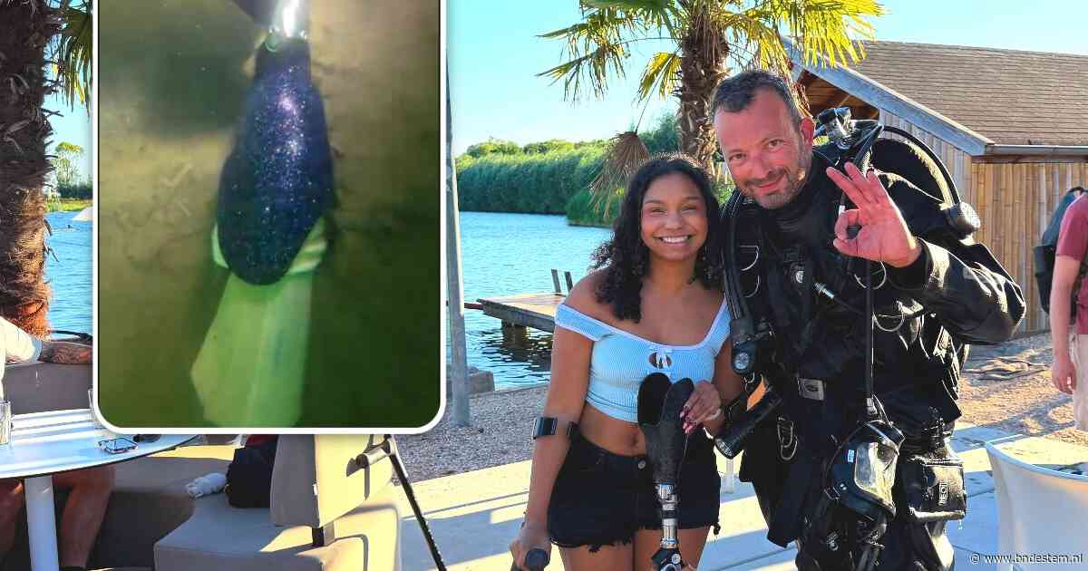 Agneetah verliest haar beenprothese van 7000 euro in zwemplas, maar dan duikt reddende engel Jochem (hem) op