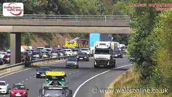 M4 traffic at standstill after crash near Cardiff