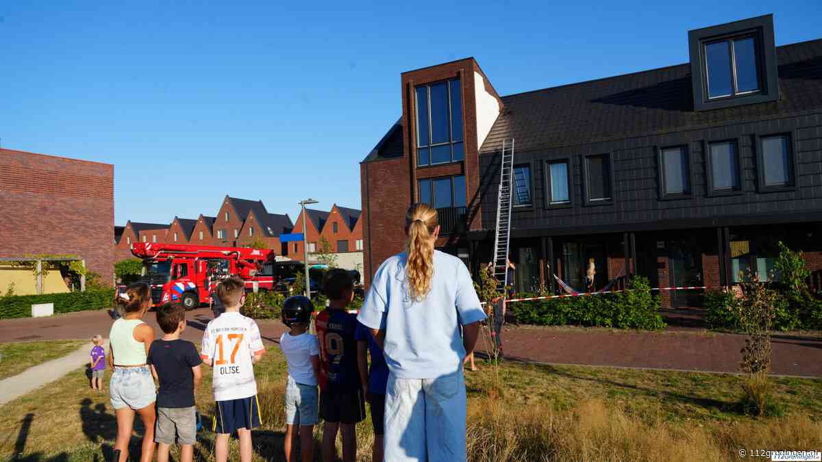 Gevel valt deels van woning in Meerstad