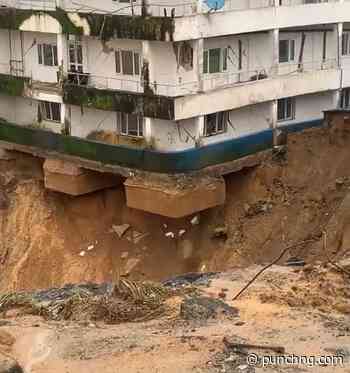 VIDEO: Hospital building collapses in Cross River