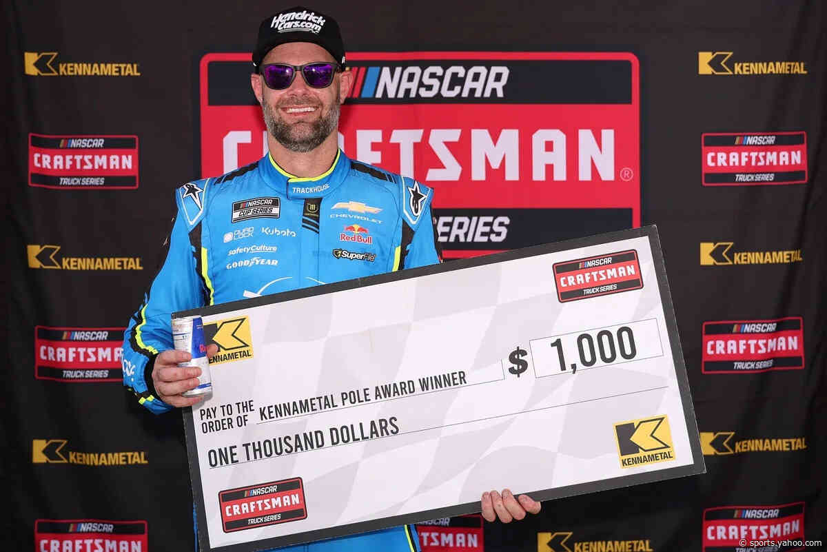Shane van Gisbergen wins first NASCAR oval pole at Richmond Truck race