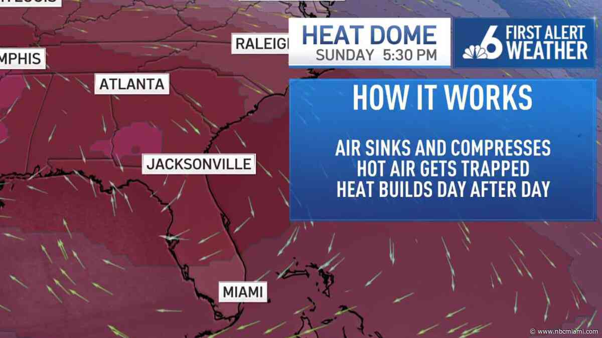 South Florida and the Southeast brace for intensifying heat dome