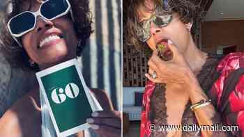 Carefree Halle Berry celebrates her 60th birthday after shocking fans with VERY racy photoshoot in low-cut lace nightgown: 'I don't give a f--k'