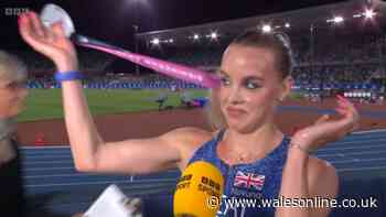 Keely Hodgkinson throws off medal in emotional BBC interview after shock result