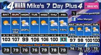 105 degrees in OKC on Friday. Record heat possible on Sunday of this weekend as intense heat wave and drought grip our State.