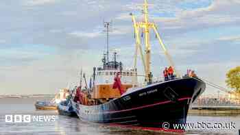 Arctic Corsair arrives at new home