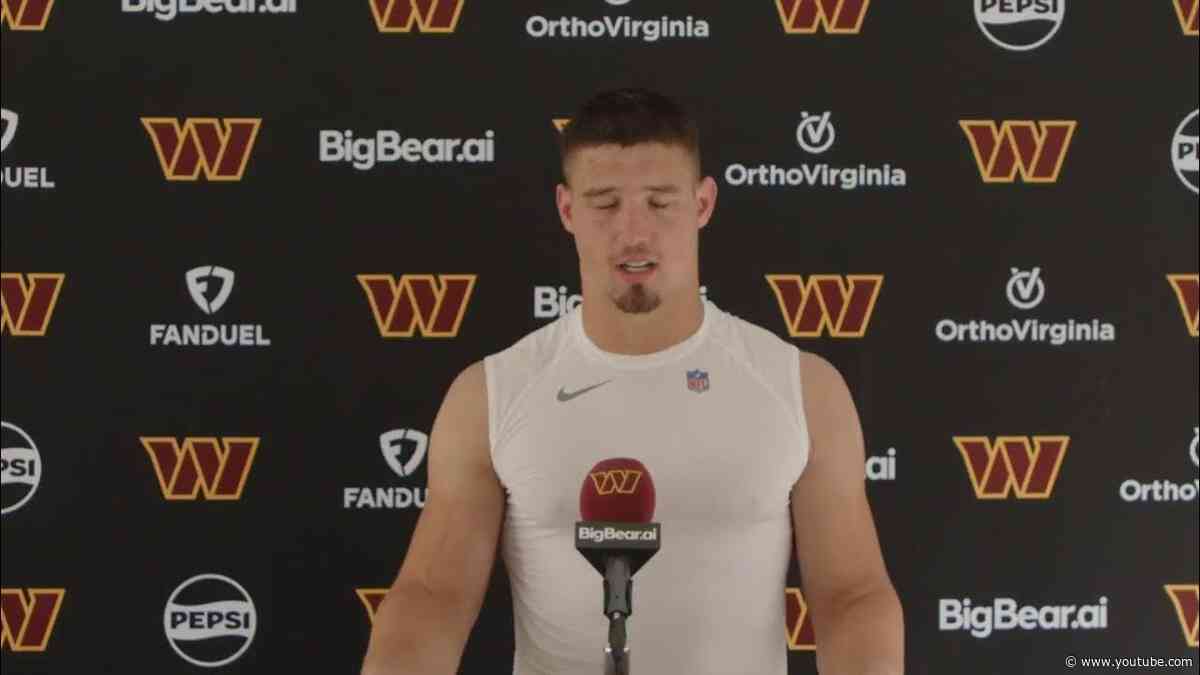 LB Leo Chenal Speaks To The Media After Joint Practice With The Dolphins