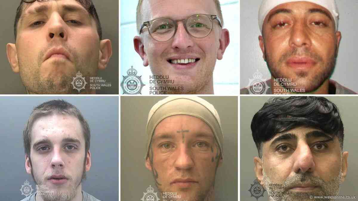 Faces of the most wanted people in Wales right now - one has a £10,000 reward