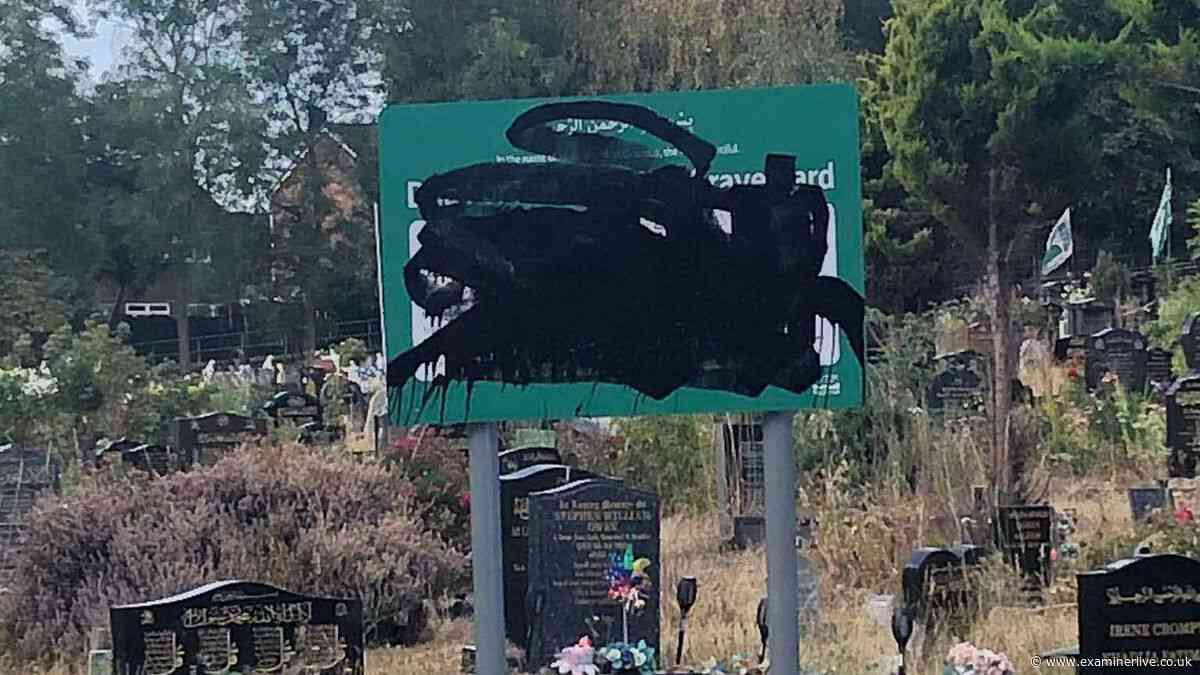Investigation launched after Muslim prayer sign vandalised at Sheffield cemetery